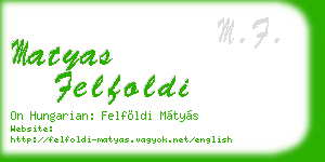 matyas felfoldi business card