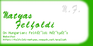 matyas felfoldi business card